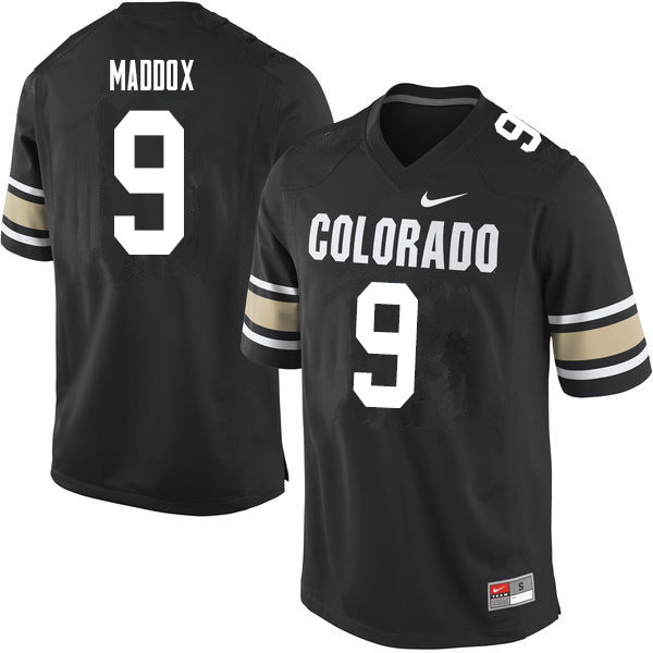 Men #9 Aaron Maddox Colorado Buffaloes College Football Jerseys Sale-Home Black - Click Image to Close